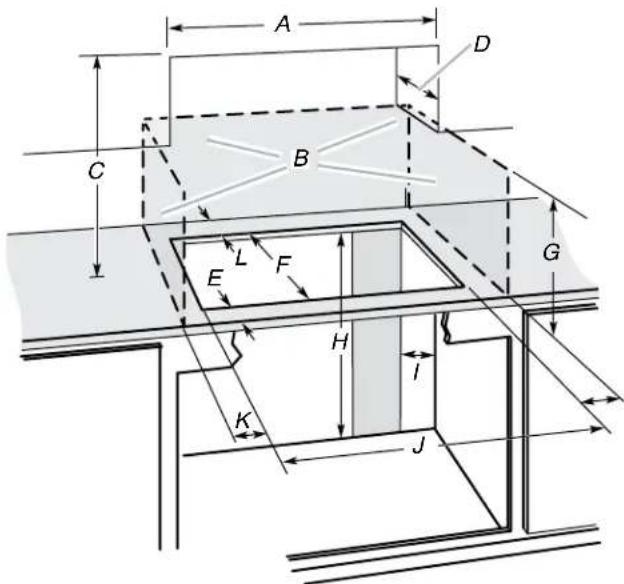 KITCHENAID KIKITKCES550HSS - Cabinet Dimensions - 1