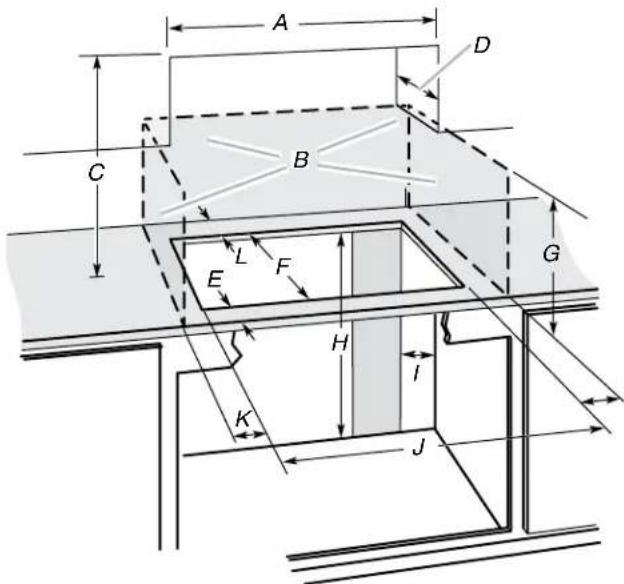 KITCHENAID KIKITKCES550HSS - Dimensiones del armario - 1