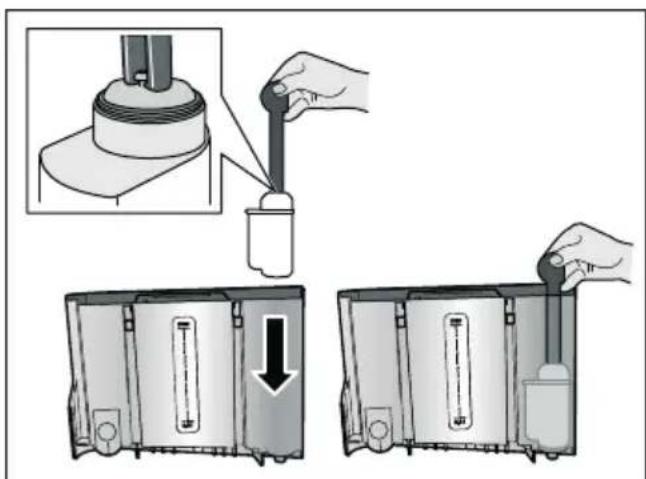 SIEMENS TI921509DE - Inserimento o sostuzione del filtrò dell'acqua - 1