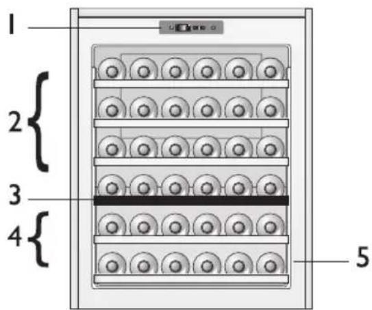 HOTPOINT HA6 WC711 0 - TABEL VAN DE OPTIMALE TEMPERATUUR WAAROP DE WIJNEN GESERVEERD MOETEN WORDEN - 1