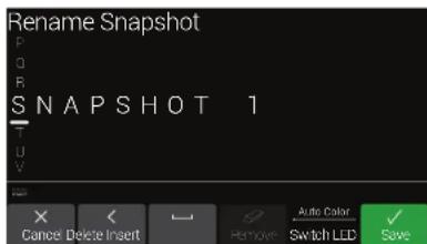 LINE 6 Helix Control - Personnaliser le nom et la couleur d'un commutateur de snapshot - 1