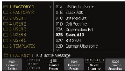 LINE 6 Helix Control - Selection de presets et de Setlists - 2