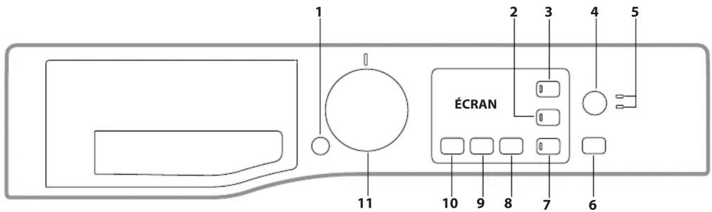 HOTPOINT NDB 10725 WA FR - Tableau de commande - 1