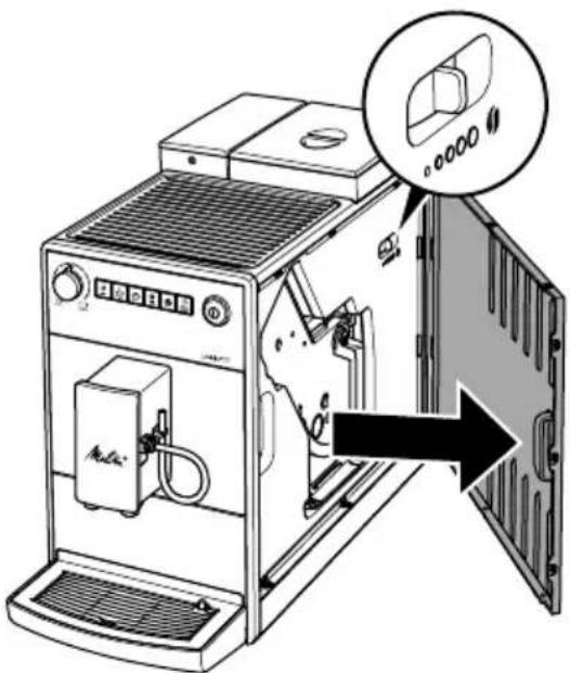 MELITTA Latticia OT - Regolazione del grado di macinazione - 1