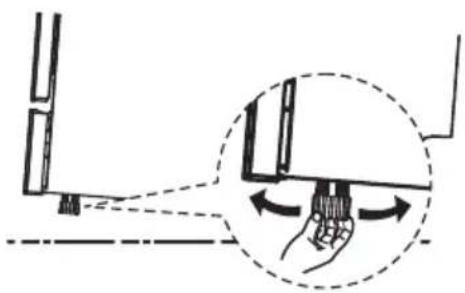 AYA ALV1247DB5NE - Levelling the appliance - 1