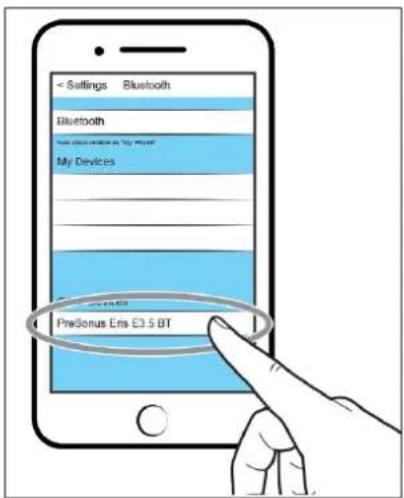 Settings Bluetooth Bluetooth My Devices Prebonus Ens E3.5 BT