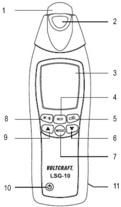 VOLTCRAFT LSG10 - Bedienelemente - 1