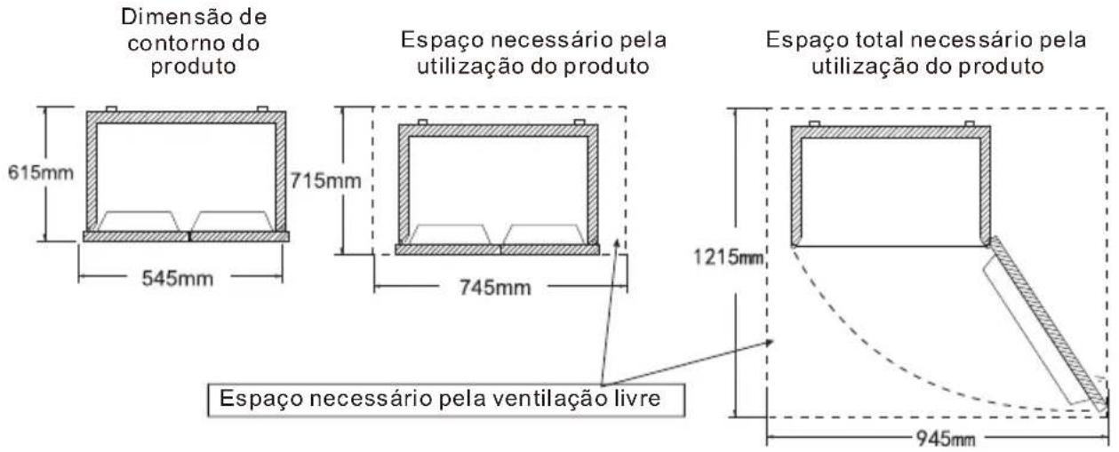 TCL RF282BSF0UK - Este refrigerador não pode ser usado como um eletrodoméstico embutido. - 1