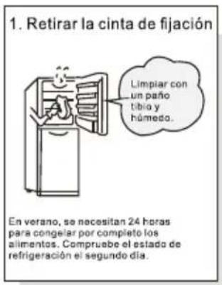 TCL RP318BXE0UK - Preparaciones previas al uso del refrigerador - 1
