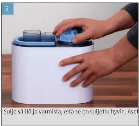 BONECO U250 - KÄYTTÖNOTTO JA KYTKEMINEN POIS PÄLTA - 5