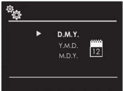 D.M.Y. Y.M.D. M.D.Y. 12