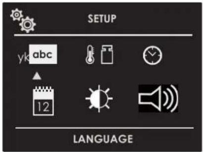 SETUP yk abc 12 LANGUAGE