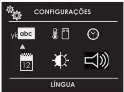CONFIGURAÇÕES yk abc 12 LÍNGUA