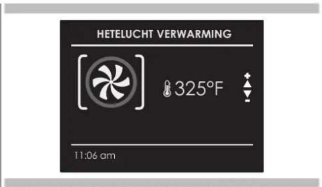 HETELUCHT VERWARMING 325°F 11:06 am
