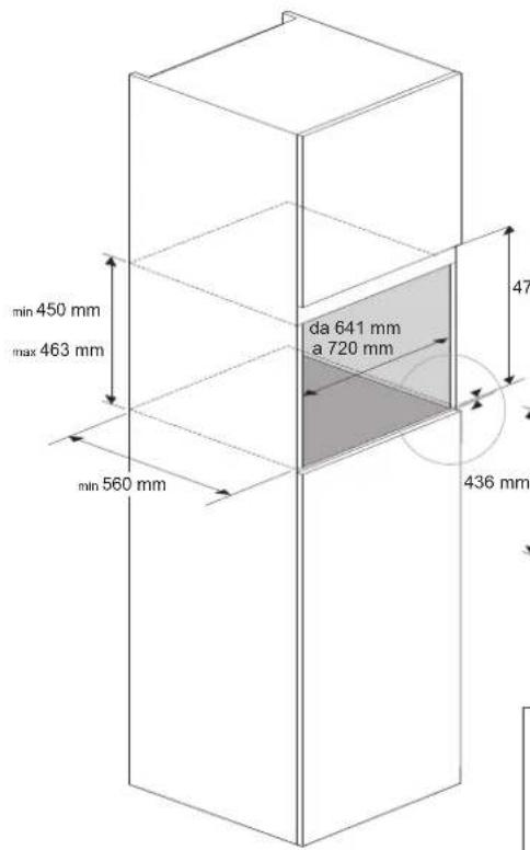 Fulgor Milano FCLCMO 4510 TEM - CORTE Y DIMENSIONES 75 cm - 4