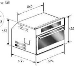 Fulgor Milano FCLCMO 4510 TEM - AUSSCHNITT & ABMESSAGENGEN 60 cm - 4
