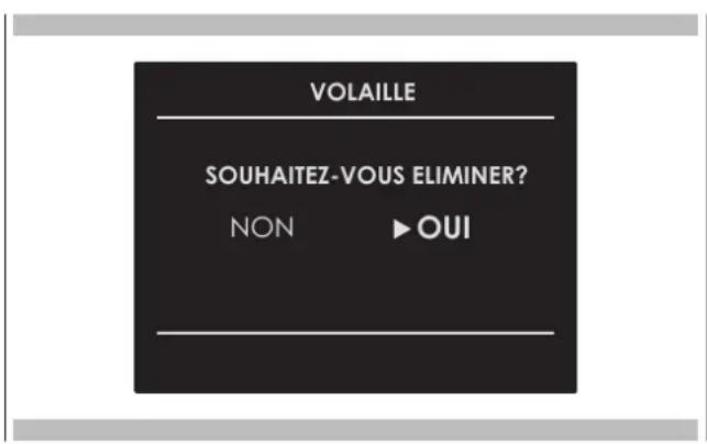 Fulgor Milano FCLCMO 4510 TEM - Effacer une recette personnalisée : - 1