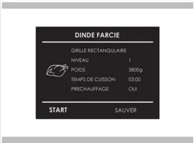 Fulgor Milano FCLCMO 4510 TEM - Sélectionner une recette déjà programmée : - 1