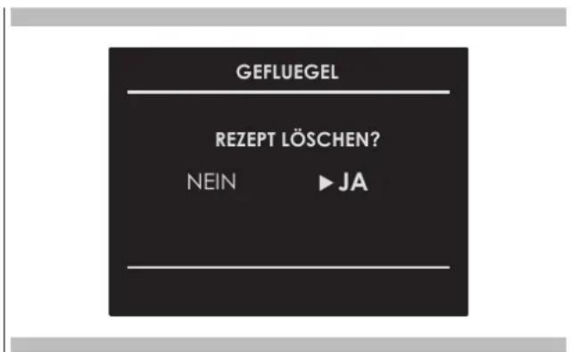 Fulgor Milano FCLCMO 4510 TEM - Ein eigenes Rezept loschen: - 1