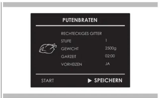 Fulgor Milano FCLCMO 4510 TEM - Ein eigenes Rezept abspeichern: - 3