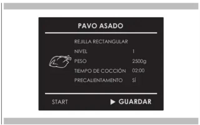 Fulgor Milano FCLCMO 4510 TEM - Guardar una receta personalizada: - 3