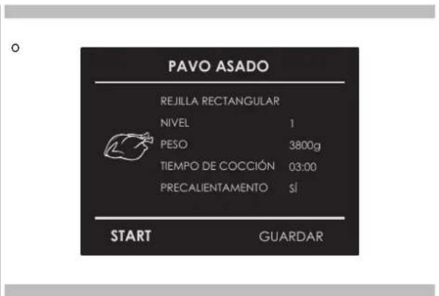 Fulgor Milano FCLCMO 4510 TEM - Seleccionar una receta ya configurada: - 1