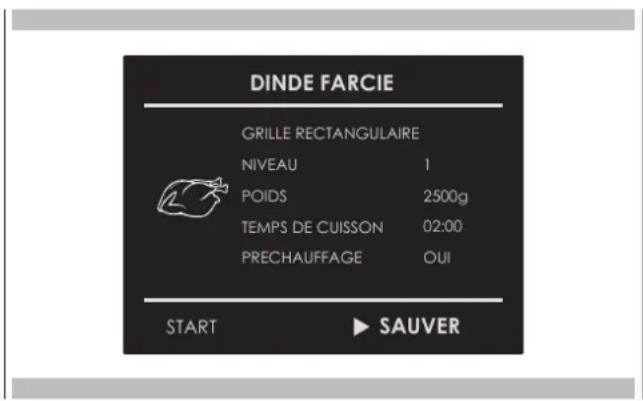 Fulgor Milano FCLCMO 4510 TEM - Sauvegarder une recette personnalisée : - 3