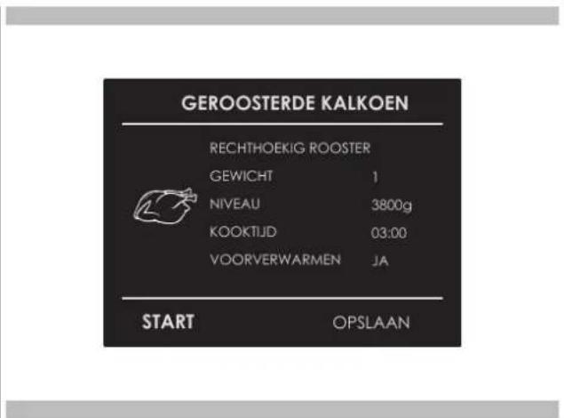 Fulgor Milano FCLCMO 4510 TEM - Selecteer een reeds ingesteld recept: - 1