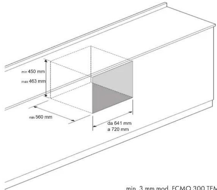 Fulgor Milano FCLCMO 4510 TEM - CORTE Y DIMENSIONES 75 cm - 3