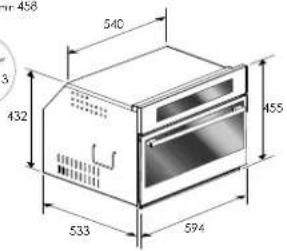 Fulgor Milano FCLCMO 4510 TEM - Decoupe et dimensions 60 cm - 4