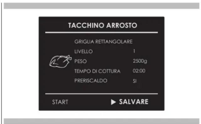 Fulgor Milano FCLCMO 4510 TEM - Salvare una ricetta personalizzata: - 3