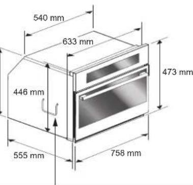 Fulgor Milano FCLCMO 4510 TEM - CORTE Y DIMENSIONES 75 cm - 6