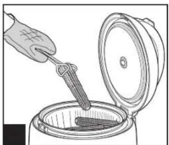 HAMILTON BEACH 37508 - How to Steam Food While Cooking Rice (cont.) - 7