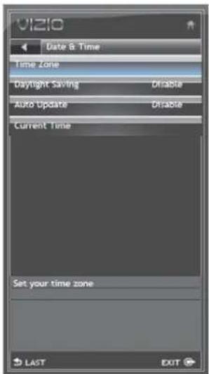 VIZIO M190VACA - Date et heures - 2