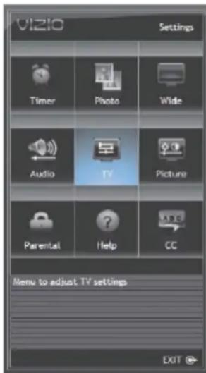 VIZIO M220VACA - Menu du contrôle parental - 1