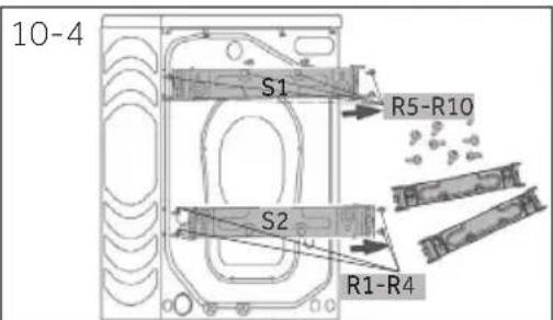 HAIER HW80B14979S8 - Desmontar os parafusos de transporte - 1