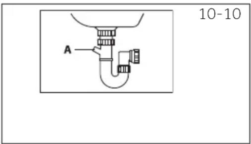 HAIER HW80B14979S8 - Raccordement du tuyau de vidange à l'évier - 1