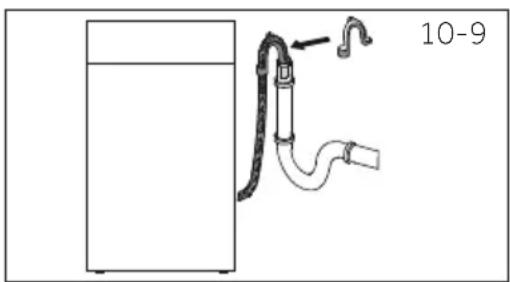 HAIER HW80B14979S8 - Tuyau de vidange au raccordement d'évacuation des eaux usées - 1
