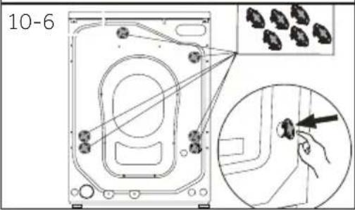 HAIER HW80B14979S8 - Desmonte los pernos de transporte - 3