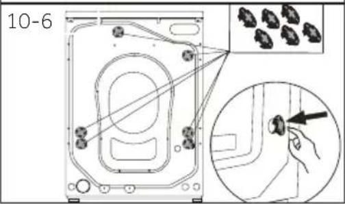 HAIER HW80B14979S8 - Desmontar os parafusos de transporte - 3
