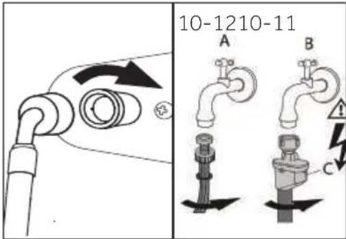 HAIER HW80B14979S8 - Raccordement du tuyau de vidange à l'évier - 3