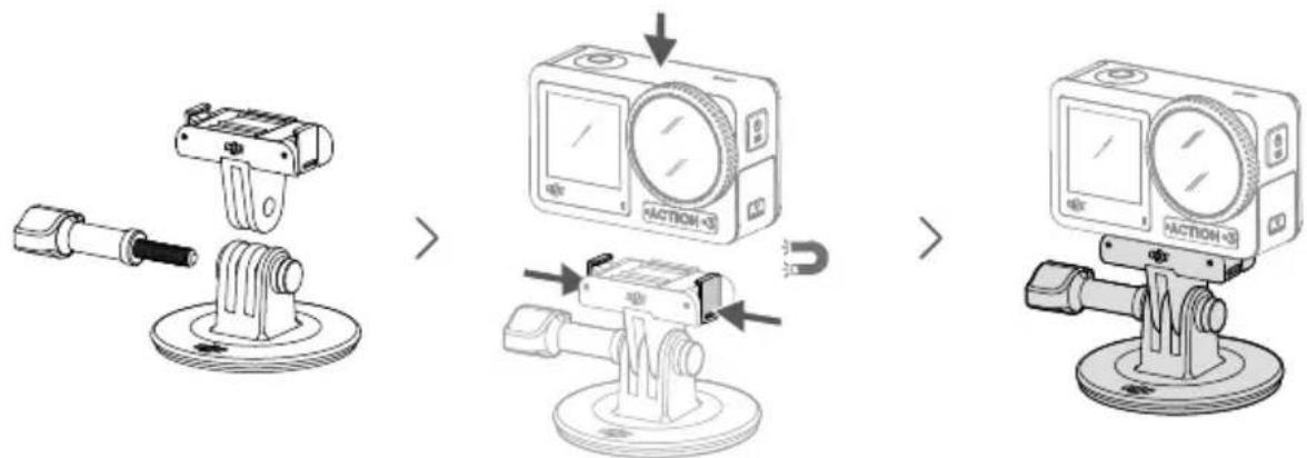DJI Osmo Action 3 - Kit base adhésive pour osmo action 3 - 1