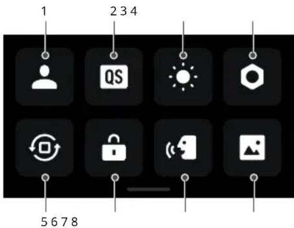 DJI Osmo Action 3 - Balayer vers le bas - menu contrôle - 1