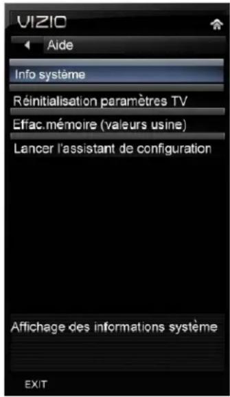 VIZIO M420NVCA - Effacement de la mémoire (valeurs usine) - 1