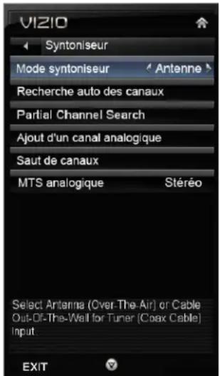 VIZIO M420NVCA - Recherche partielle de canaux - 1