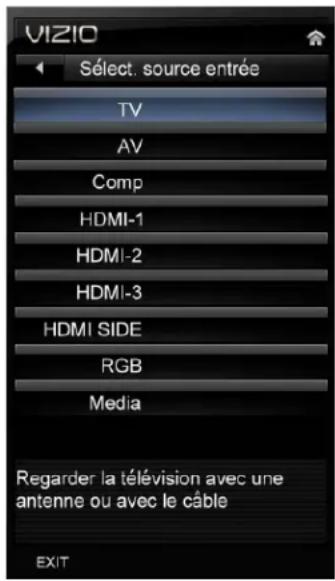 VIZIO M420NVCA - Sélection de la source d'entrée - 1