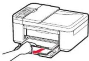 CANON Pixma TR4550 - Ziehen Sie die Papierausgabestütze aus dem Papierausgabefach heraus. - 1