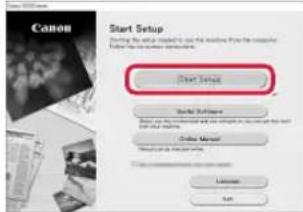 CANON Pixma TR4550 - Klik p Start opsætning (Start Setup). - 1