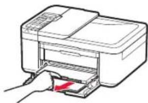 CANON Pixma TR4550 - Trek de papieruitvoersteun van de papieruitvoerlade maar voren. - 1