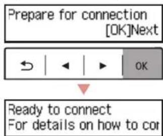 CANON Pixma TR4550 - Kontroller at det fologende skjermbildet vises, og trykk deretter på OK-knappen. - 1